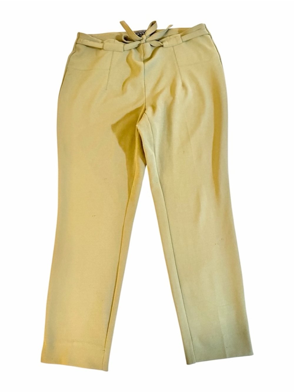 New York Clothing Co Pull On Belted Olive Green Ankle Pants Size 10